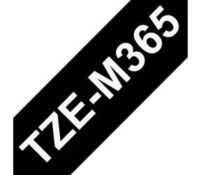 Brother TZe-M365 / Laminovaná páska / bílý tisk na černém podkladu / 36 mm / 8 m
