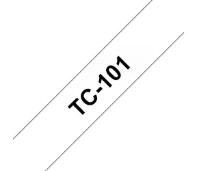 Brother TC-101 / Páska pro tiskárnu štítků / 12 mm / 7,7 m / černý tisk na čirém podkladu / laminovaná