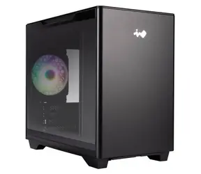 InWin A3 černá / Skříň / Micro-ATX, Mini-ITX / ARGB / průhledná bočnice / 1x USB-C, 2x USB-A