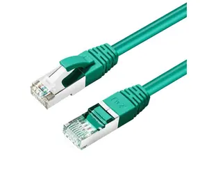 MicroConnect CAT6a S/FTP 0.25m zelená / Síťový kabel / RJ-45 / PoE / LSZH