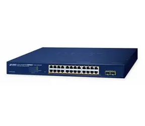 Planet GS-2210-24P2S / PoE switch / 24x Gigabit RJ45 / 2x Gigabit SFP / 260W PoE / Managed L2