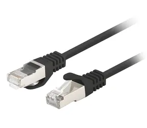 Lanberg UTP CAT6 3m černá / Patch kabel / RJ45-RJ45 / Fluke Passed / 10 ks