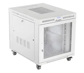 Lanberg 15U 19" šedá / Stojanový rozvaděč / 800x1000 mm / Flat pack / Perforované dveře / LCD panel / Nosnost 1200 kg