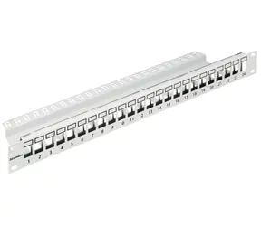 Schrack HSER0240GP šedá / Patch panel / Modulární neosazený / 24 portů / SFA/SFB / 1U