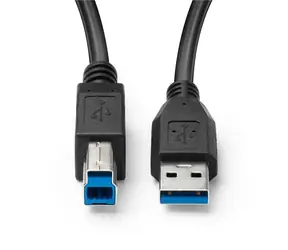MicroConnect USB-A - USB-B 5m černá / Kabel / USB 3.0 / 5000 Mbit/s