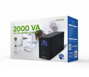 Gembird EG-UPS-035 / UPS / 2000 VA / 1200 W / 5x IEC C13 / 1x IEC C14 (vstup)