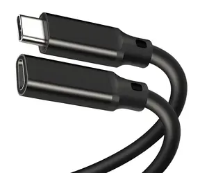 PremiumCord Prodlužovací kabel USB-C černá / Kabel / USB 3.2 Gen 2 / 10 Gb/s / 65 W / 1,5 m