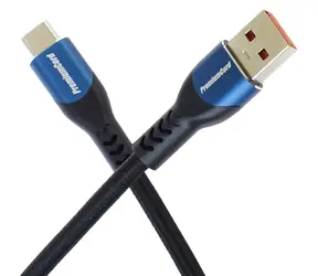 PremiumCord USB-C - USB-A modrá / Kabel / rychlé nabíjení 5A / QC4+ / USB 2.0 / 2 m