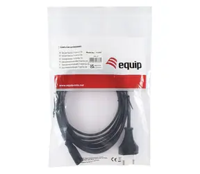Equip Euro 2pin - C7 černý / Napájecí kabel / 3 m / 250 V / 2,5 A