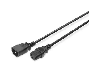 Digitus / Prodlužovací kabel napájení / IEC C14 > IEC C13 / 1,2 m / černý