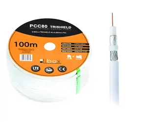 Libox koaxiální anténní kabel bílá / Koaxiální kabel / RG-6/U / 100 m