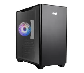 InWin A5 černá / Skříň / E-ATX, ATX / ARGB / průhledná bočnice / 1x USB-C, 2x USB-A