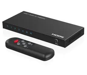 MicroConnect HDMI Switch 4x1 černá / Přepínač HDMI / 4K / 60Hz / HDCP / 5x HDMI