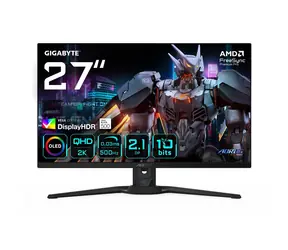 27" GIGABYTE AORUS FO27Q5P černá / OLED / 2560x1440 / 500Hz / 0,03ms / HDMI + DP / VESA