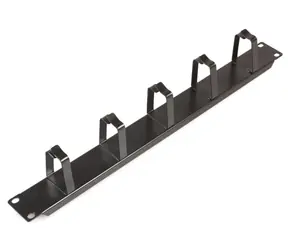 MicroConnect kabelový organizér 19" černá / Kabelový organizér do racku / 1U / 482,6 mm