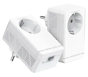 Mercusys MP500P KIT AV1000 Powerline průchozí / Sada Powerline adaptérů / 1000 Mbps / GLAN / HomePlug AV2 / 2ks
