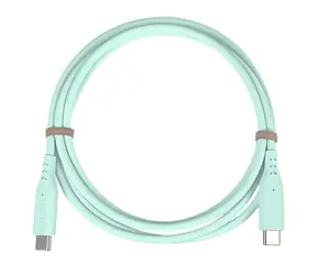 PremiumCord silikonový USB-C - USB-C tyrkysová / Kabel / 60W / PD / 480 Mbps / 1,5 m