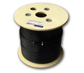 DATACOM S/FTP drát CAT7 černý / Síťový kabel / PE / Fca / venkovní / 100 m