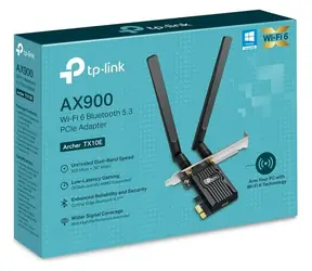 TP-Link Archer TX10E černá / Wi-Fi PCI-E Adaptér AX900 / Wi-Fi 6 / Bluetooth / Dual-band