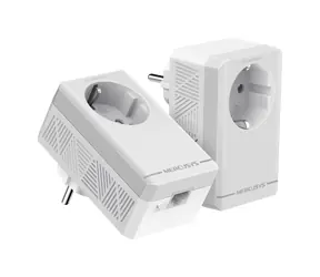 Mercusys MP300P KIT / Sada Powerline adaptérů AV600 / 600Mbps / GLAN / Průchozí zásuvka / 2ks