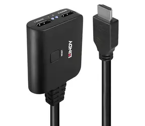 Lindy 2 Port HDMI 4K60 černá / HDMI splitter / 4K 60Hz / HDCP