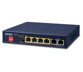 Planet Switch 4x 10/100/1000T PoE+ / Switch / 802.3at / Gigabit
