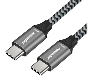 PremiumCord USB-C černá / Datový kabel / USB 3.2 Gen 1 / 5 Gbit/s / bavlněný oplet / 1 m