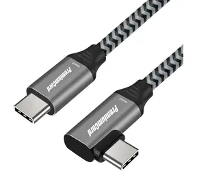 PremiumCord USB-C zahnutý černá / Datový kabel / USB 3.2 Gen 2x2 / 20 Gbit/s / 100 W / 2 m