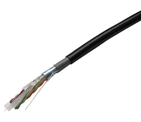 DATACOM FTP drát Cat6 100m OUTDOOR černá / Síťový kabel / dvouplášťový / stíněný