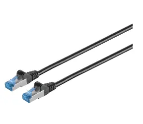 MicroConnect CAT6 S/FTP 5m černá / Síťový kabel / RJ-45 / PVC plášť