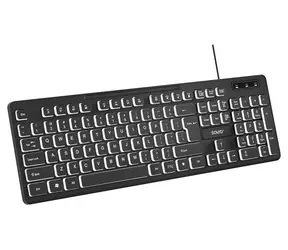 Savio KB-04 černá / Klávesnice / drátová / USB / membránová / UK Layout