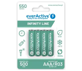 EverActive Infinity Line / Nabíjecí baterie AAA (R03) / 550 mAh / 4 ks / Ni-MH