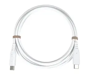 PremiumCord silikonový kabel USB-C bílý / Nabíjecí kabel / 60W / 1,5 m / 480 Mbps