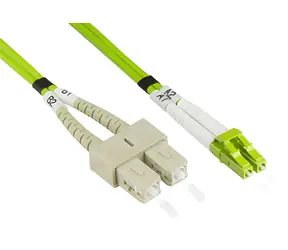 Good Connections OM5 LC/SC zelený / Optický patch kabel / Multi-mode / 50/125 µm / 0,5 m / LSZH