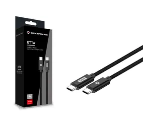 Conceptronic USB-C - USB-C nabíjecí a datový kabel černý / Kabel / USB 2.0 / 480 Mbit/s / PD 240 W / 2 m