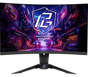 27" ASRock Phantom Gaming PG27QRT2A černá / Monitor / VA zakřivený / QHD / 180Hz / 1ms / FreeSync / HDMI+DP / VESA