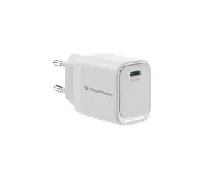Conceptronic USB-C nabíječka bílá / USB nabíjecí adaptér / GaN / 1x USB-C / PD 3.0 / PPS / 45 W