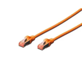 Digitus Cat6 S/FTP oranžová / Patch kabel / 1 m / RJ-45 / AWG 27/7 / LSZH