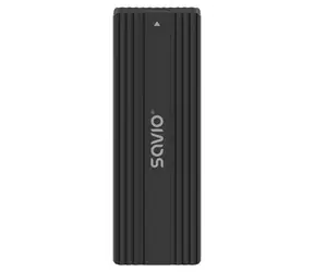 SAVIO AK-84 / Externí box pro SSD M.2 / USB-C / 10 Gbps / Černá