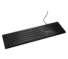 Natec Herring černá / Drátová klávesnice / US / Multimedia / USB / 105 kláves