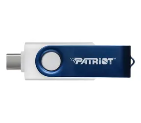 Patriot Xporter X550 128GB bílo-modrá / Flash disk / USB 3.2 Gen 1 / USB-A + USB-C / Čtení 80 MB/s