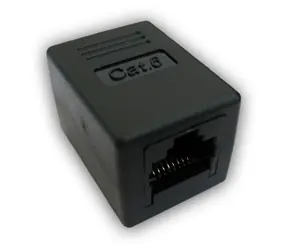 DATACOM Spojka UTP CAT6 černá / 2x RJ45 (8p8c) / přímá