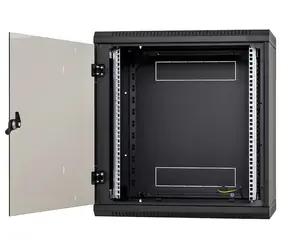 Triton rozvaděč nástěnný 12U černý / Rozvaděč / Nástěnný / 600x595 mm / perforované dveře