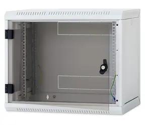 Triton 19" rozvaděč jednodílný 9U/600mm / Rozvaděč / Nástěnné / Odnímatelné bočnice / Celoskleněné dveře