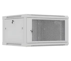 Lanberg Nástěnný rozvaděč šedá / Nástěnný rozvaděč / 19" / 6U / 600 x 600 mm / perforované dveře / Flat pack