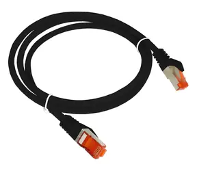 AVIZIO KKS6CZA1.0 černá / Patch kabel / Cat6 / F/UTP / RJ-45 / 1 m