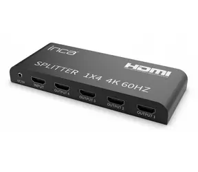 INCA HDMI Splitter 1:5 černá / Rozbočovač / HDMI 2.0 / 4K / 600MHz / 6 Gbit/s