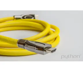 Python HDMI 2.0 kabel žlutá / HDMI kabel / Aktivní / 30 m / 4K 4096×2160/30Hz / nylonový oplet