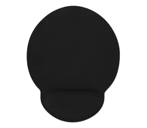 Manhattan Gelová podložka pod myš s oporou zápěstí černá / Podložka pod myš / textilní povrch / vodoodolná