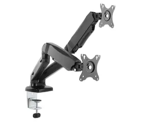 Manhattan Držák 2 monitorů černá / Držák monitoru / VESA 75x75-100x100 / 17-32" / plynová pružina / nosnost 9 kg